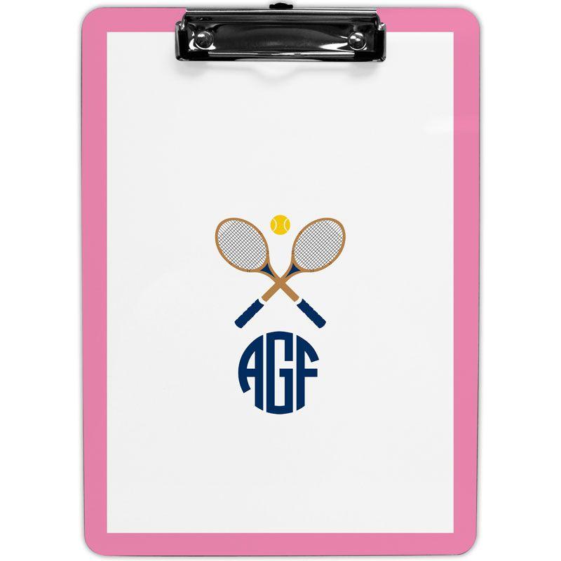 Crossed Racquets Logo - boatman geller crossed racquets clipboard