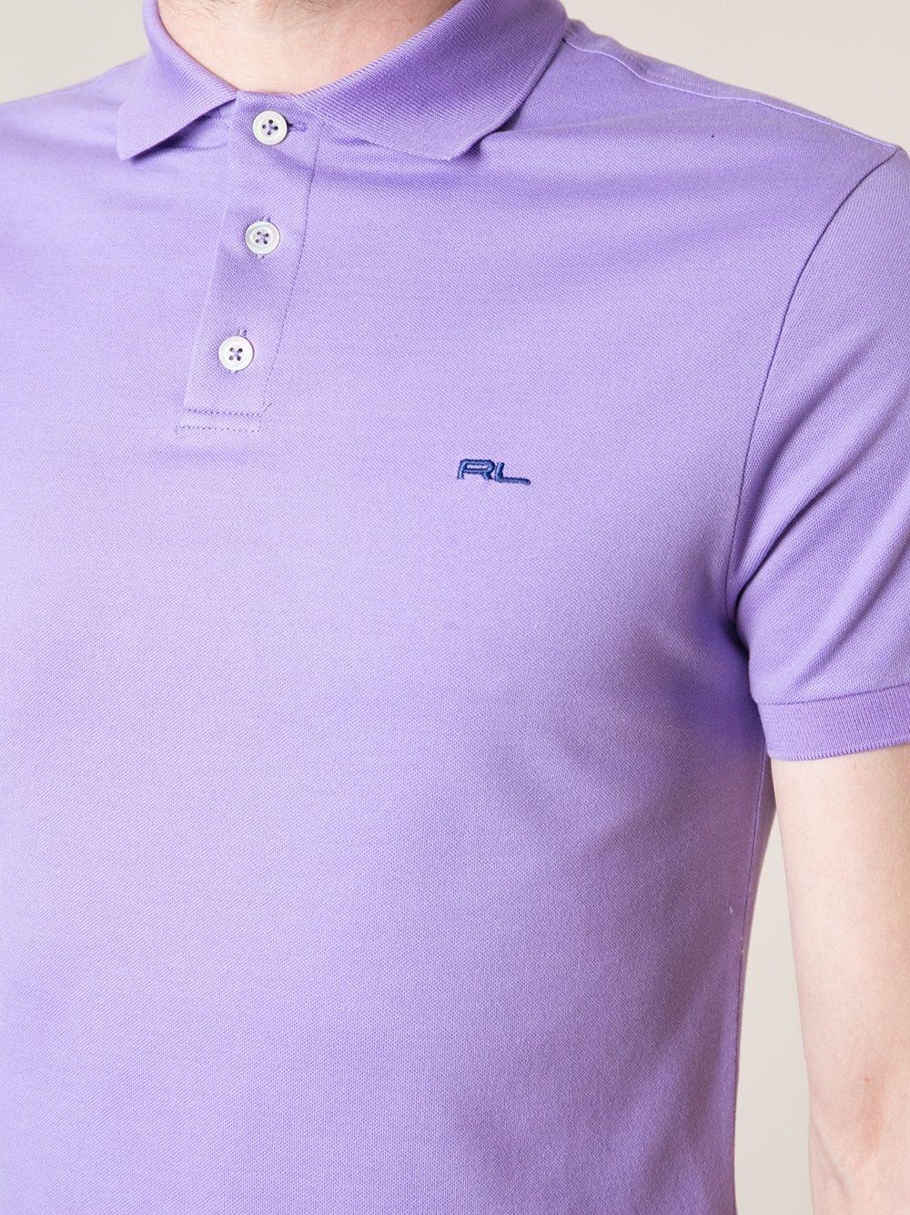 Lavender Polo Logo - Ralph Lauren Black Label Logo Polo Shirt in Purple for Men