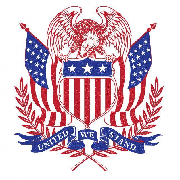 American Logo - United we stand american logo vintage Vector | Premium Download