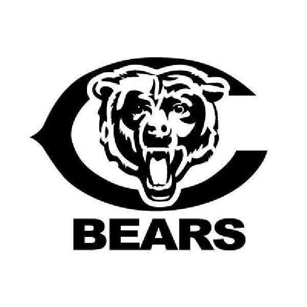 Black and White Bears Logo - Chicago Bears Logo Vinyl Sticker Decal football sports fan Illinois