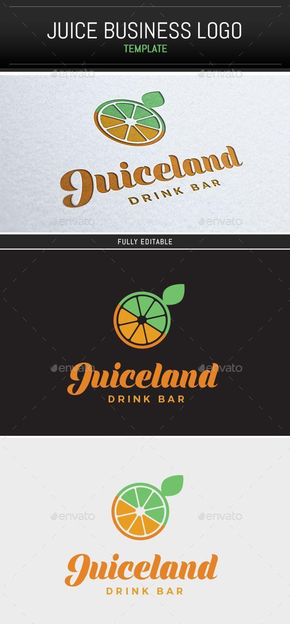 Tangerine Food Logo - Juiceland #Logo #Template - #Food Logo Templates. Logo Design