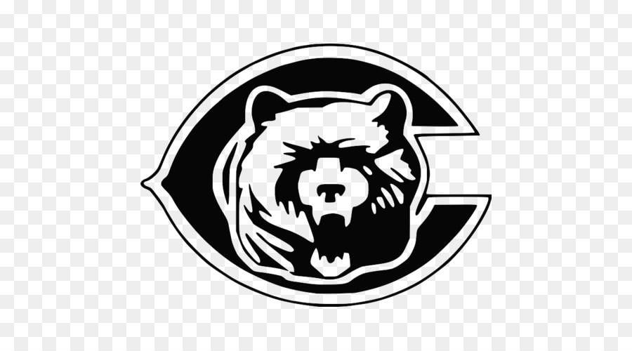 Black and White Bears Logo - Logos and uniforms of the Chicago Bears Sticker NFL Decal - chicago ...