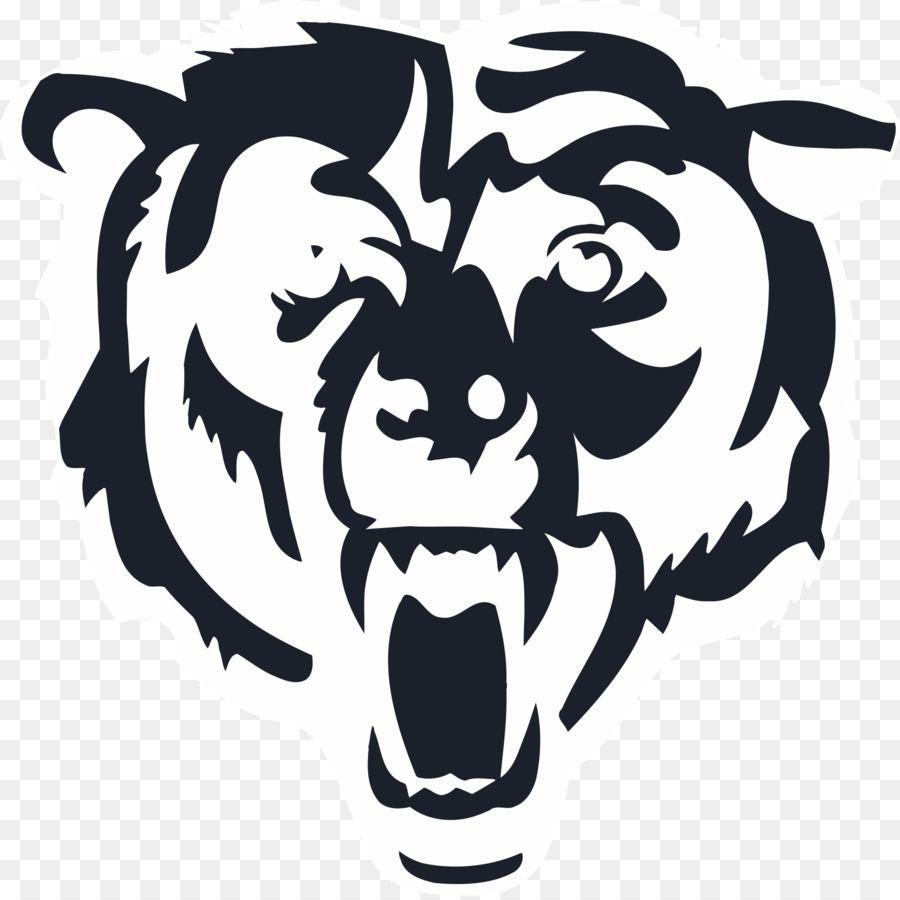 Black and White Bears Logo - Chicago Bears Soldier Field Cleveland Browns Giphy bears