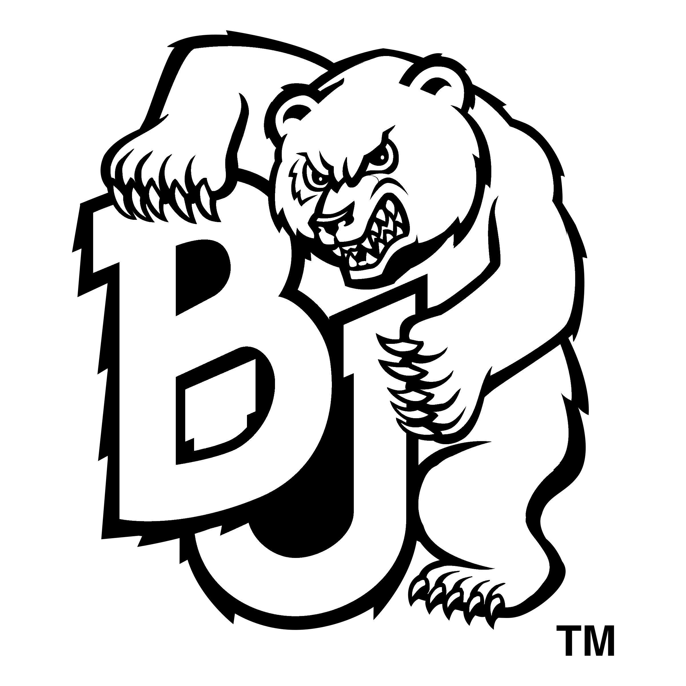 Black and White Bears Logo - Baylor Bears Logo PNG Transparent & SVG Vector