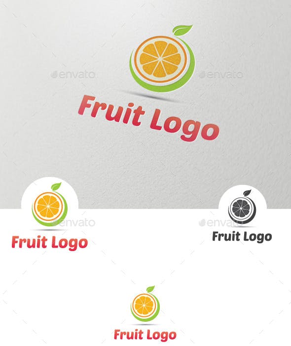 Tangerine Food Logo - Orange Fruit Logo