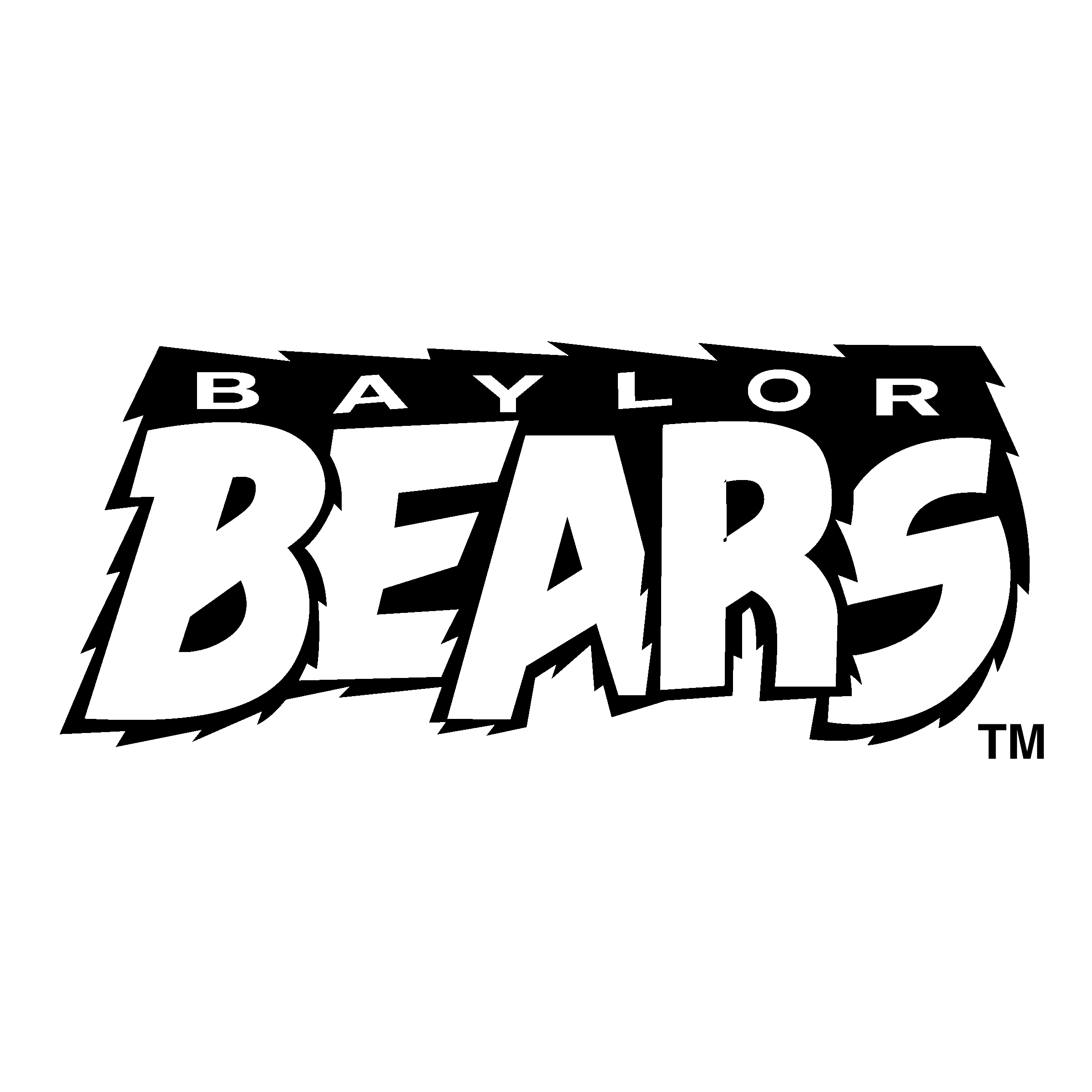 Black and White Bears Logo - Baylor Bears Logo PNG Transparent & SVG Vector - Freebie Supply