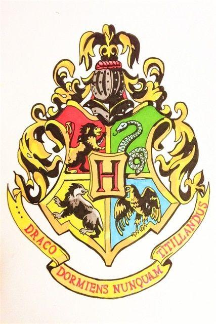 Hogwarts Logo - Custom Canvas Art Harry Potter Poster Harry Potter Wall Stickers ...