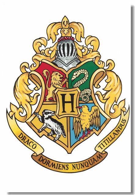 Hogwarts Logo - Custom Canvas Wall Painting Hogwarts Crest Wall Sticker Poster Harry ...