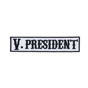 Vice V Logo - V. President SOA Name Tag Vice Patch Biker Gang Embroidered Iron On ...