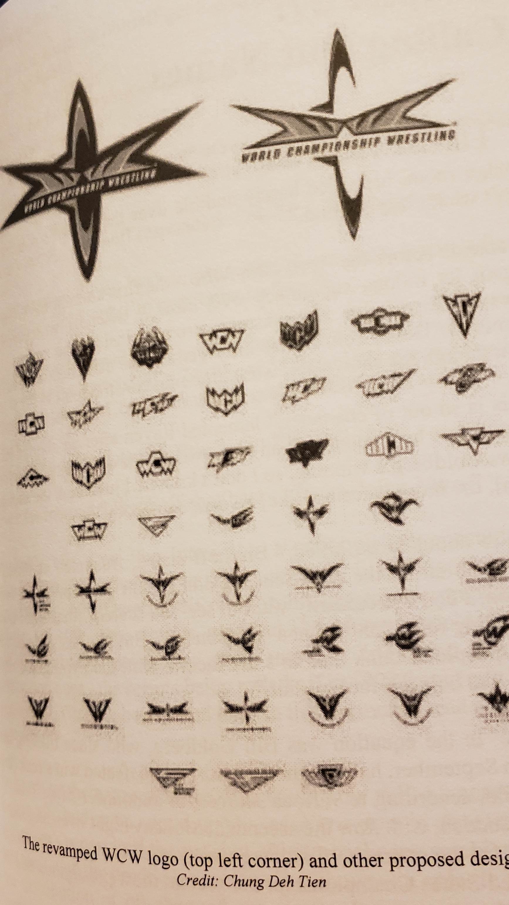 WCW Logo - Proposed WCW logos in 1999 - from new wrestling book: Nitro - Imgur