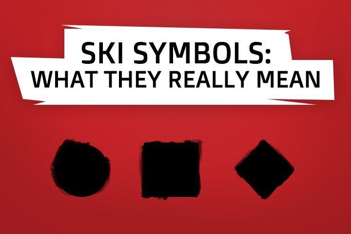 Red and Black Diamond Logo - Ski Slope Rating Symbols: Black Diamond, Green, Blue, Orange, and more