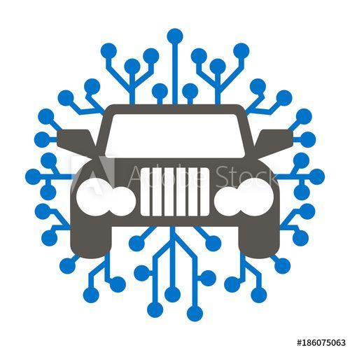 All Automobile Logo - Car Circuit Board Icon Vector. Auto Semiconductor Illustration ...
