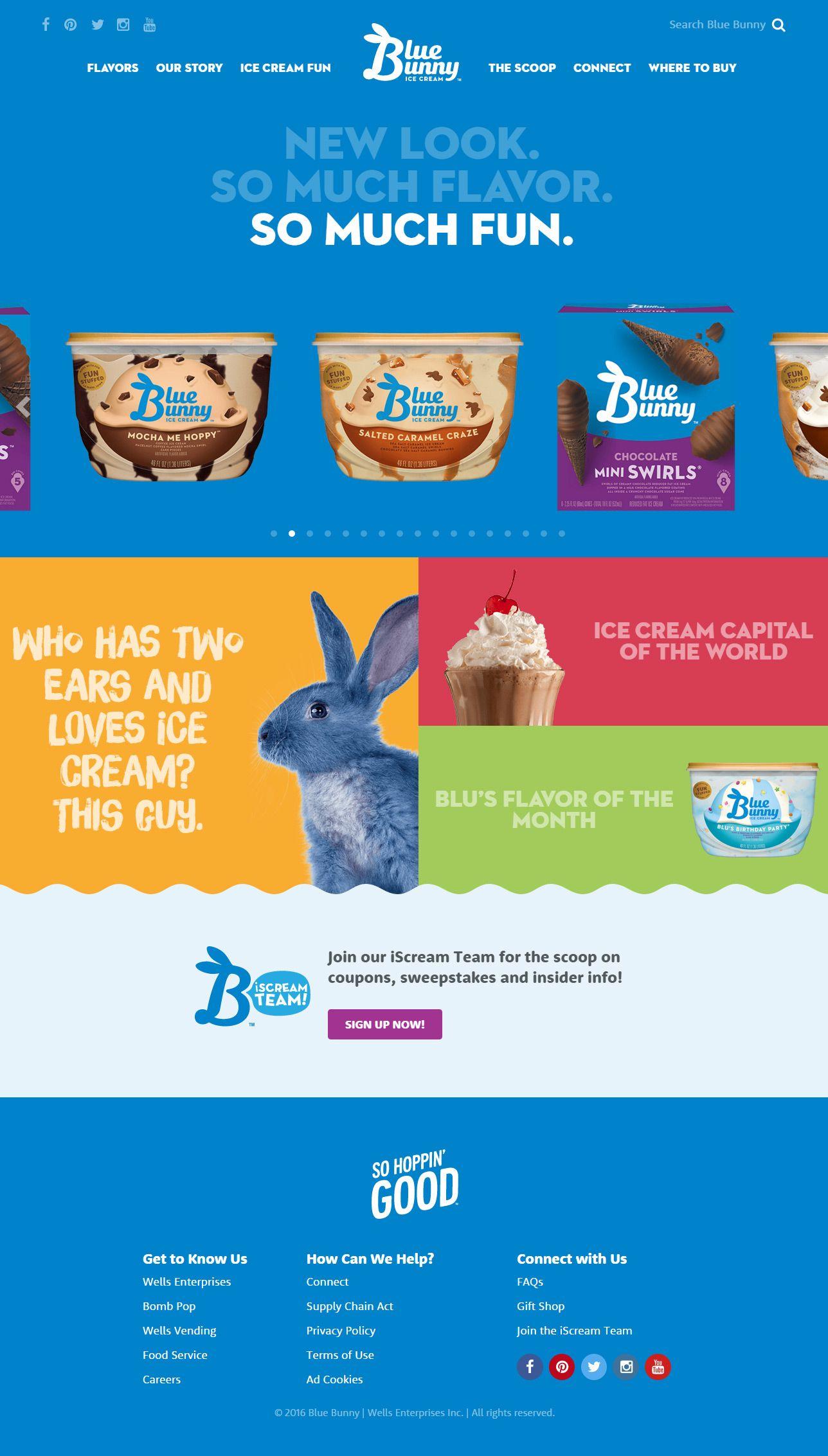 Blue Bunny Ice Cream Logo - Blue Bunny Ice Cream Redesigns Their Website And Logo