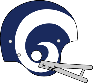 Rams Helmet Logo - Los Angeles Rams Helmet Logo (1965) - Dark blue helmet, grey ...