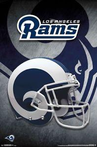 Rams Helmet Logo - LOS ANGELES RAMS - HELMET LOGO POSTER - 22x34 - NFL FOOTBALL 17023 ...