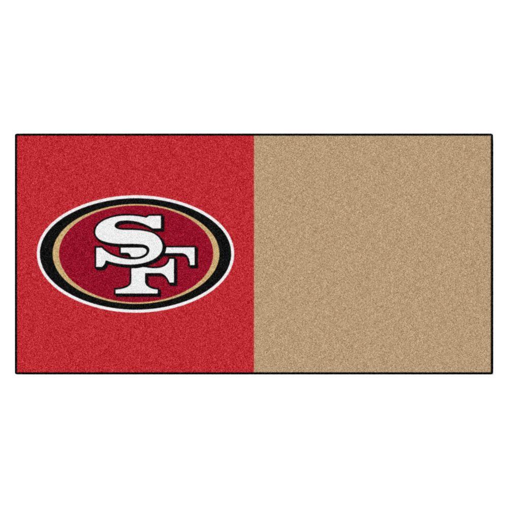 Red and Gold Team Logo - FANMATS NFL - San Francisco 49ers Red and Gold Nylon 18 in. x 18 in ...