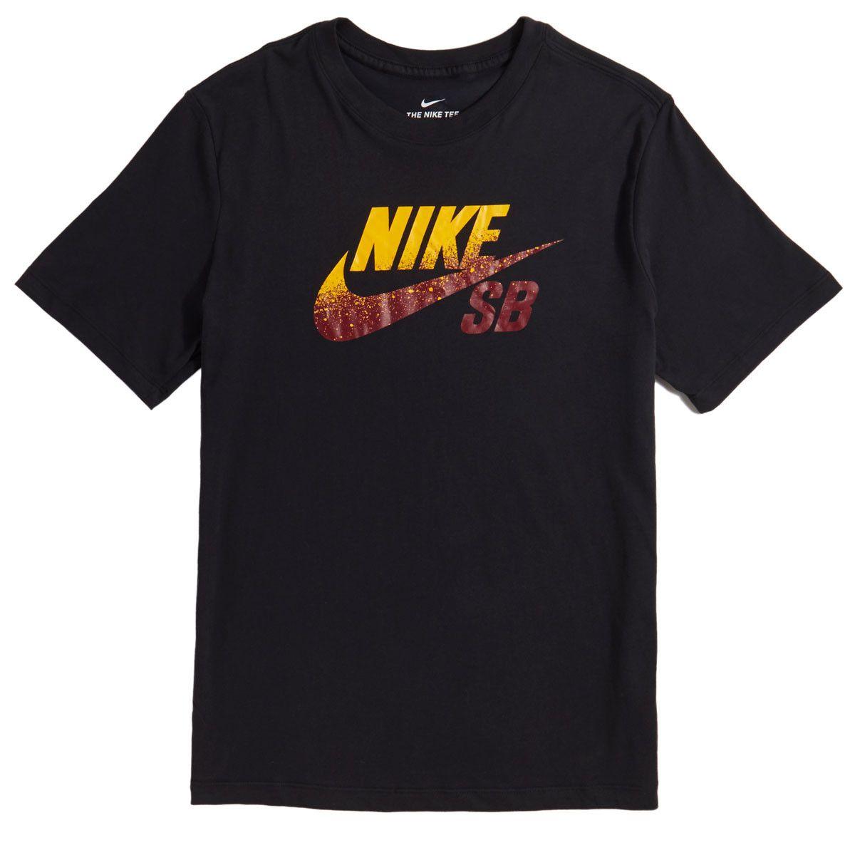 Red and Gold Team Logo - Nike SB x NBA Dri-fit Cleveland Defect Logo T-Shirt - Black/Team Red ...