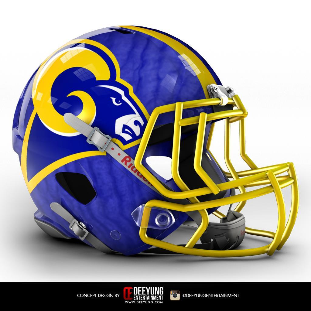 Rams Helmet Logo - St. Louis Rams New Uniform: NFL Concept Helmets