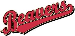 Red and Gold Team Logo - Team Pride: Beavers team script logo