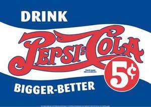 Old Pepsi Cola Logo - Signs - Pepsi - Cambridge Nostalgia & Co. - Retro Furniture, Gas ...