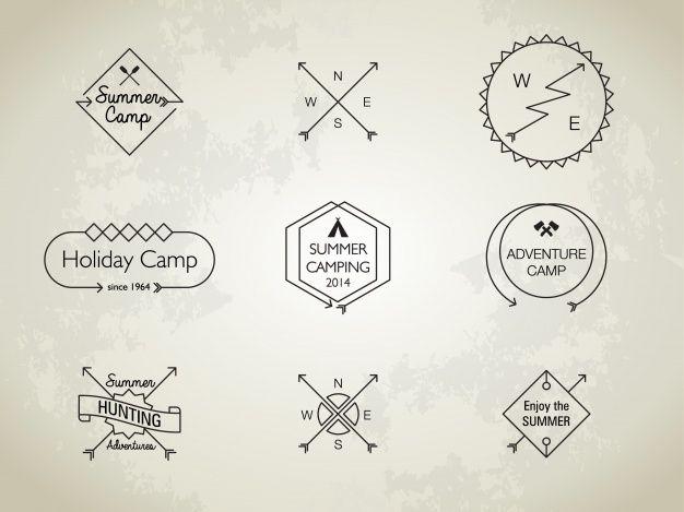 Summer Camp Logo - Summer camp logo collection Vector
