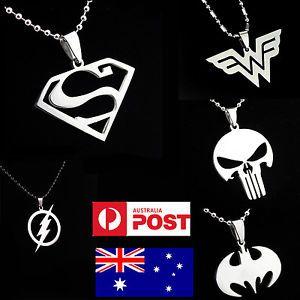 Cool DC Logo - Silver Superhero Necklace DC Marcel Comic Logo Cool Edgy Bruce Kent ...