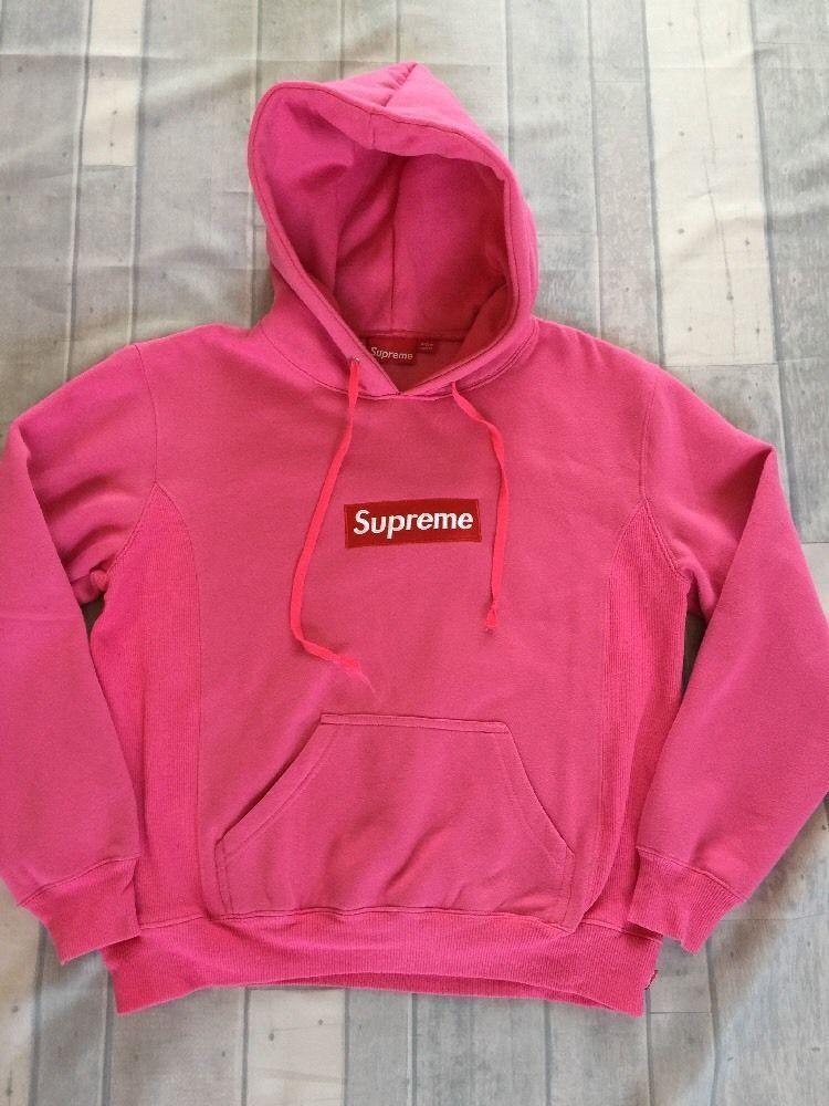 Magenta Supreme Hoodie Box Logo - Supreme Box Logo Pink Hoodie Sweatshirt Size Medium M. BOLO It