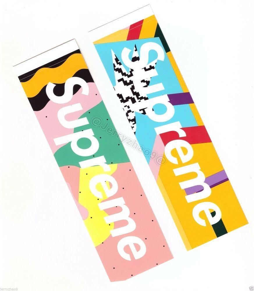 Mendini Box Logo - 2016 SS SUPREME CDG BOX LOGO MENDINI STICKER PCL VINYL ...