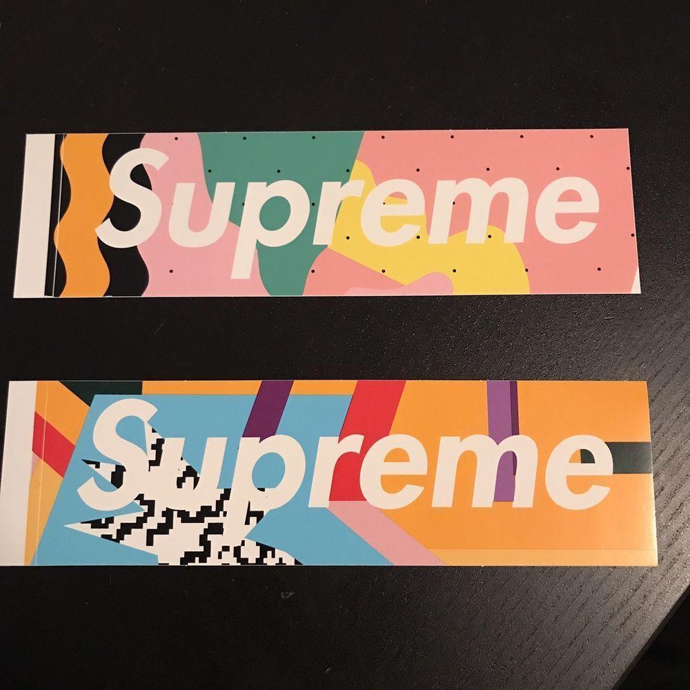 Mendini Box Logo - Supreme Mendini Box Logo Pink Blue Sticker #Supreme | stickers ...