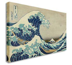 The Great Wave of Kanagawa Logo - The Great Wave off Kanagawa Canvas Wall Art Picture Large + Any Size ...