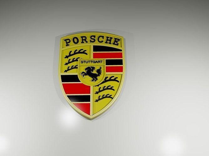 Porche Car Logo - 3D printable model Porsche Cars Logo | CGTrader