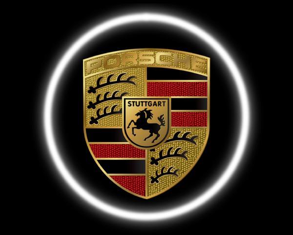 Porche Car Logo - 2 Wireless LED Laser Porsche Car Door Lights | Car Logo Lights