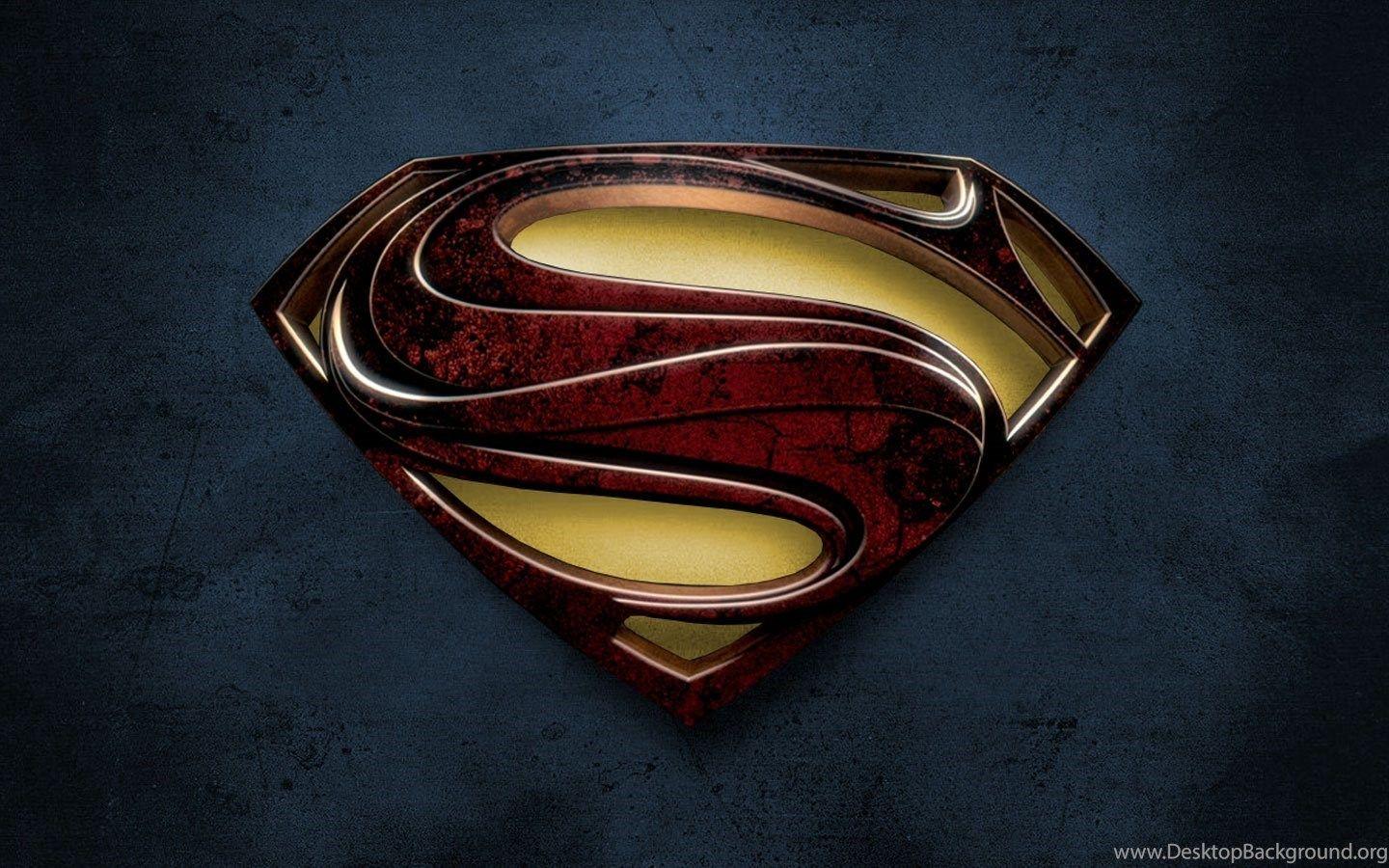 Man of Steel Superman Logo - Superman Logo Man Of Steel Wallpaper Cool HD Desktop Background