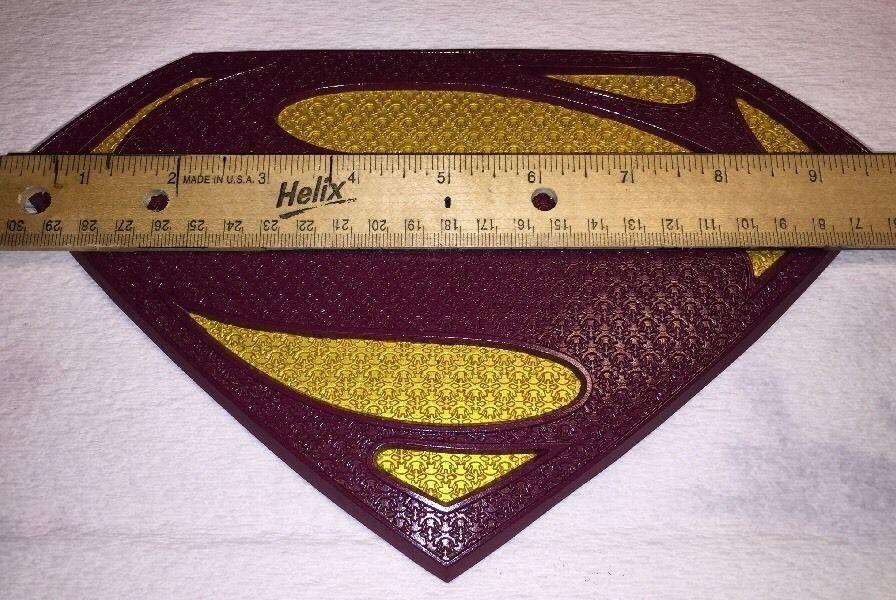 Man of Steel Superman Logo - Man of Steel Superman Chest Logo Emblem Symbol In Red And Gold ...
