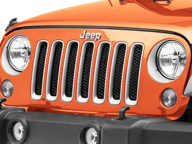 Jeep JK Grill Logo - Rugged Ridge Jeep Wrangler Mesh Grille Insert Black 11401.31