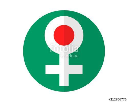 Feminine Cross Logo - female woman feminine symbol image vector icon logo Stock image