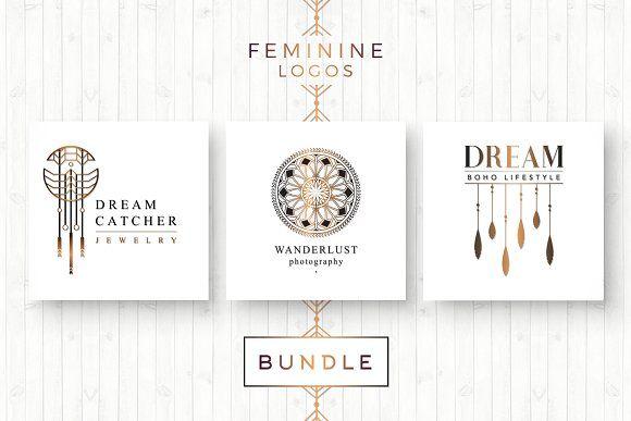 Feminine Cross Logo - BUNDLE - Feminine Logos ~ Logo Templates ~ Creative Market