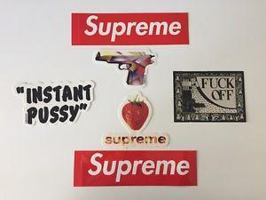 Mendini Box Logo - Supreme SS16 Berry Instant Pussy Box Logo Mendini Gun Sticker Tee ...