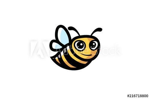 Cute Bumble Bee Logo - Creative Cute Little Bee Logo Design Illustration this stock