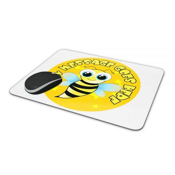Cute Bumble Bee Logo - Adorable Cute Insects Bug Bumble Bee V1 Personalised Mousemat