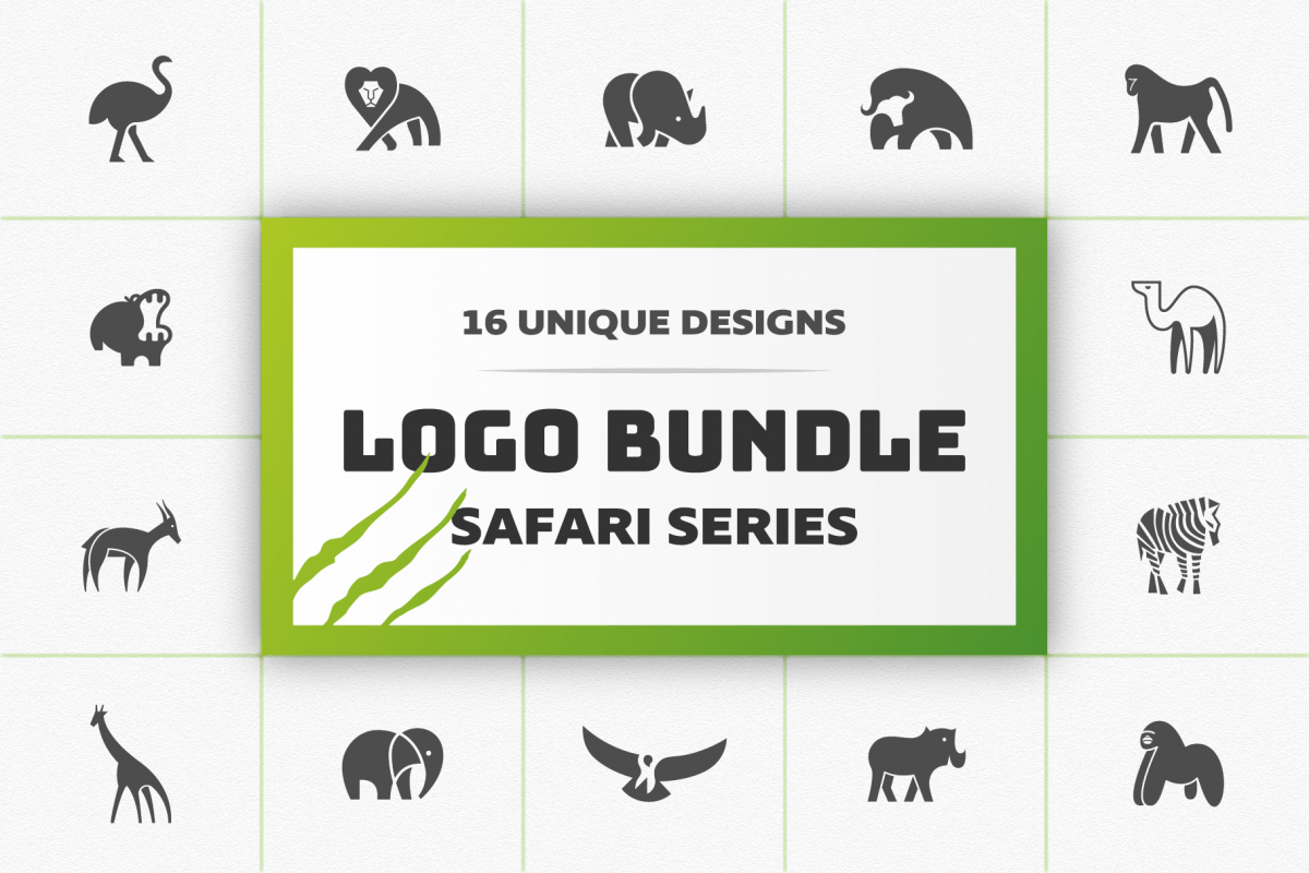 Safari Animals Logo - 16 Safari Animals Logo Bundle