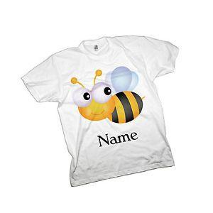 Cute Bumble Bee Logo - Cute Bumble Bee Printed T Shirt, Named Christmas Birthday Gift