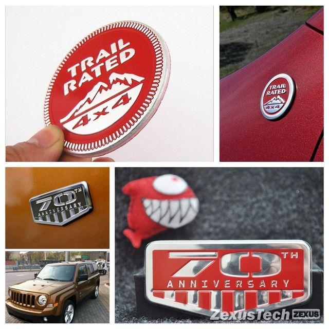 Jeep JK Grill Logo - For Jeep Wrangler Sticker Trail Rated Badge Chrome Grill Emblem Hood ...