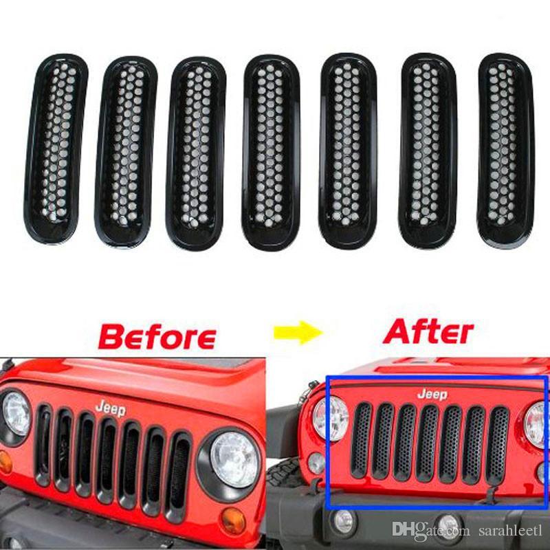 Jeep JK Grill Logo - Chrome ABS Front Grill Emblem Badge For Jeep Wrangler Rubicon