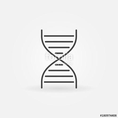 DNA Spiral Logo - Dna spiral vector icon in thin line style Stock image and royalty