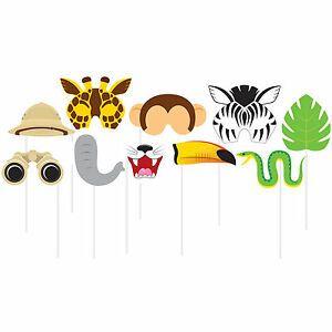 Safari Animals Logo - Tropical Jungle Safari Animals Birthday Party Decorations Fun Photo ...