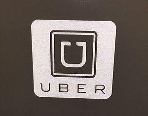 Window in Uber Driver Logo - REFLECTIVE* 4x4 UBER Vinyl STICKER Sign Rideshare Taxi Driver Car