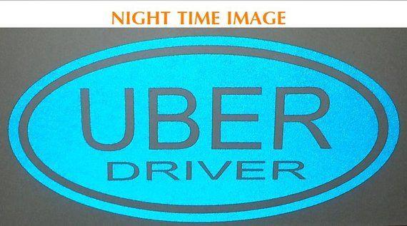 Window in Uber Driver Logo - 3.5 x 7 Oval UBER Driver Reflective New Uber Logo