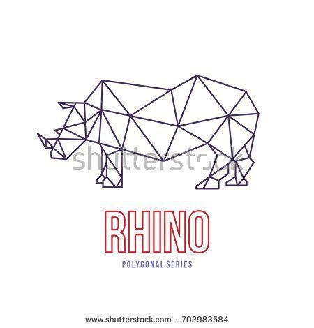 Safari Animals Logo - SAFARI ANIMAL LOGO ICON SYMBOL TRIANGLE GEOMETRIC RHINO POLYGON ...