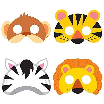 Safari Animals Logo - Amazon.com: Animal Safari Party Masks, 8ct: Kitchen & Dining